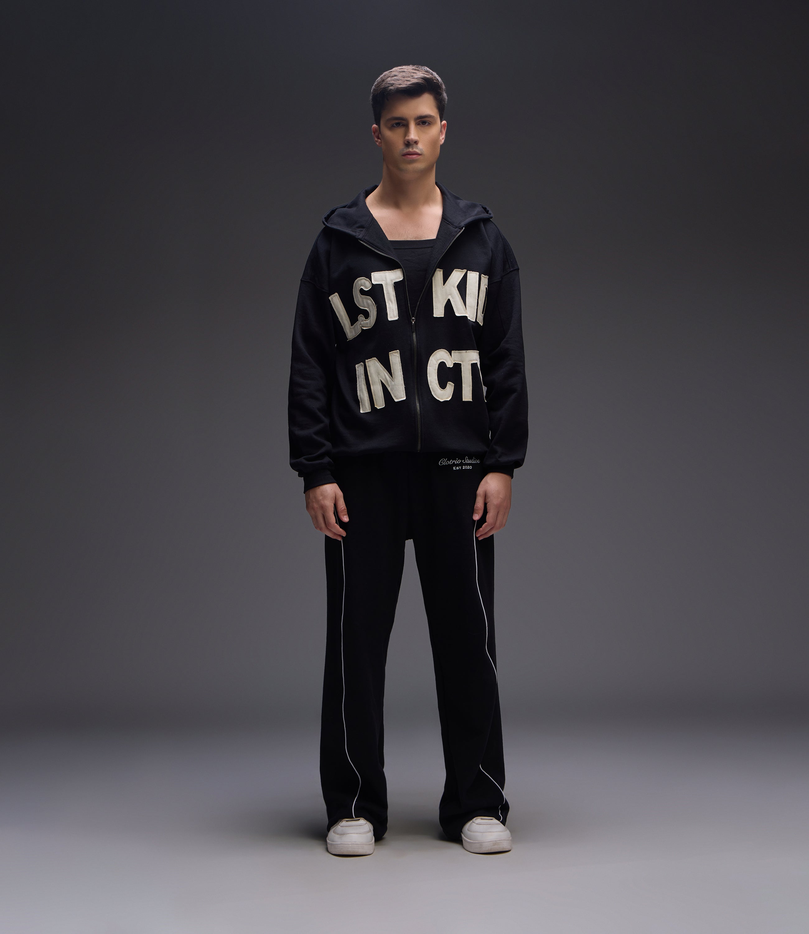 Lost Kid Hoodie Black Zipper Hoodie