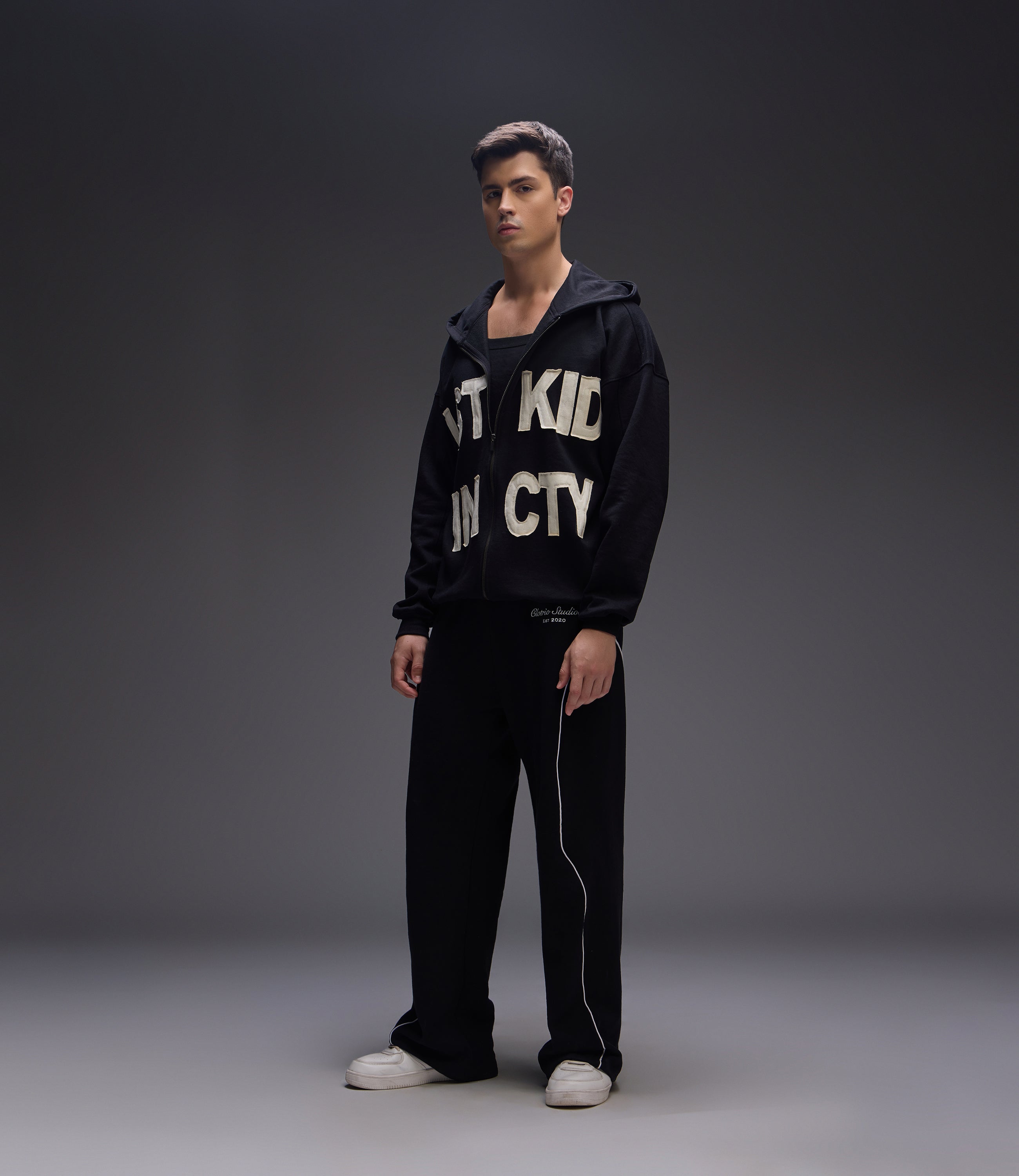 Lost Kid Hoodie Black Zipper Hoodie