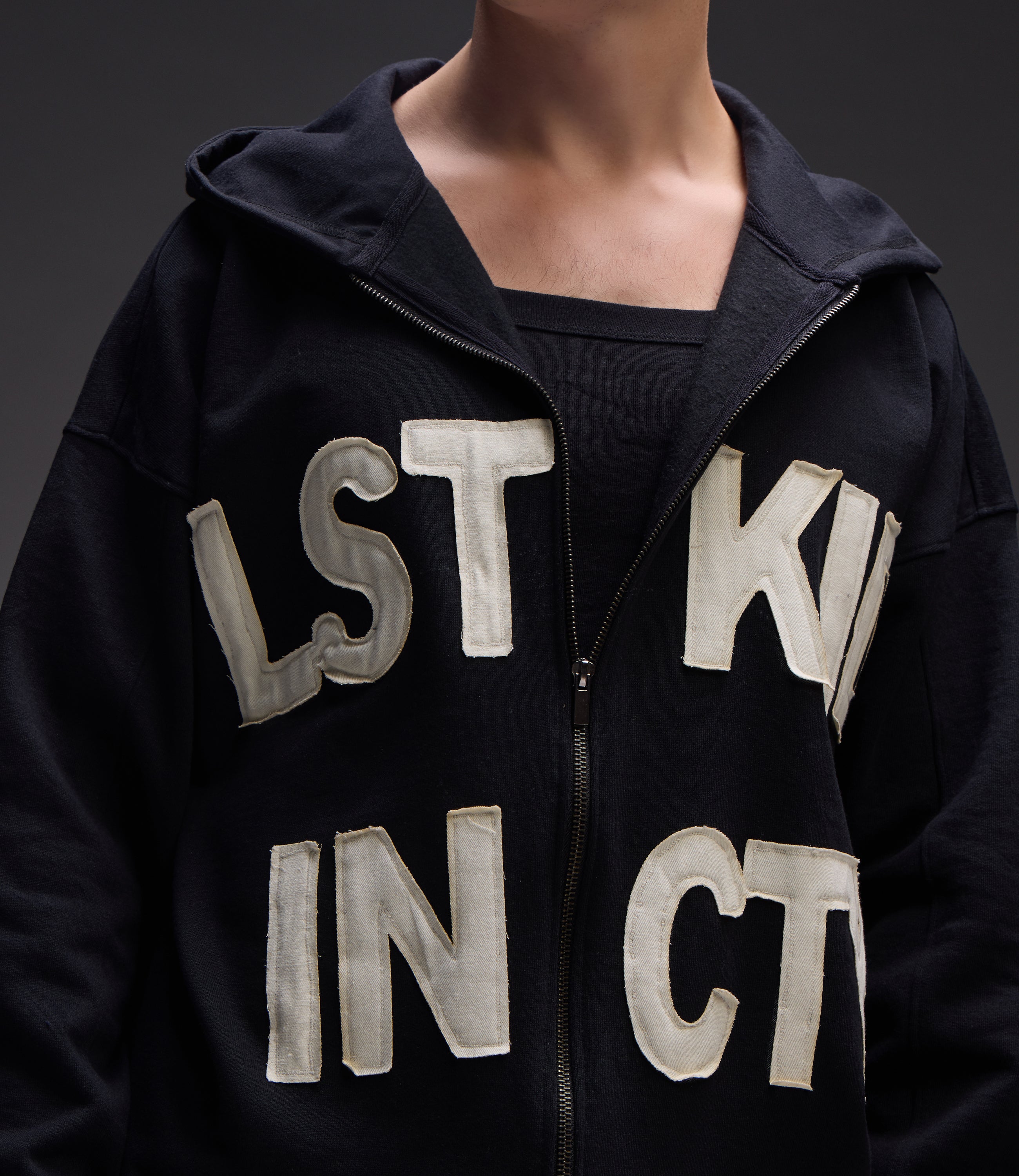 Lost Kid Hoodie Black Zipper Hoodie