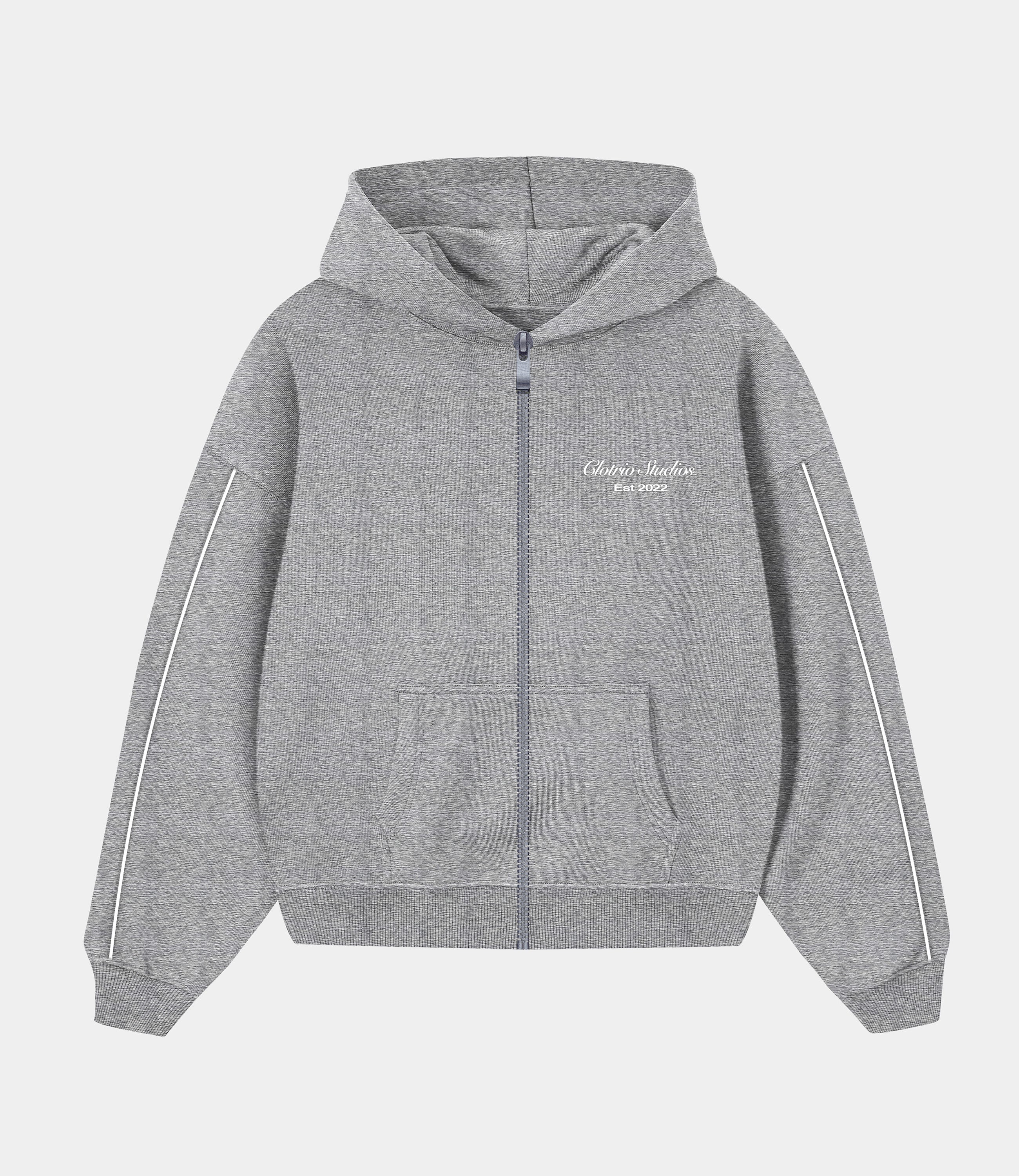 Concrete Mist Zipper Hoodie