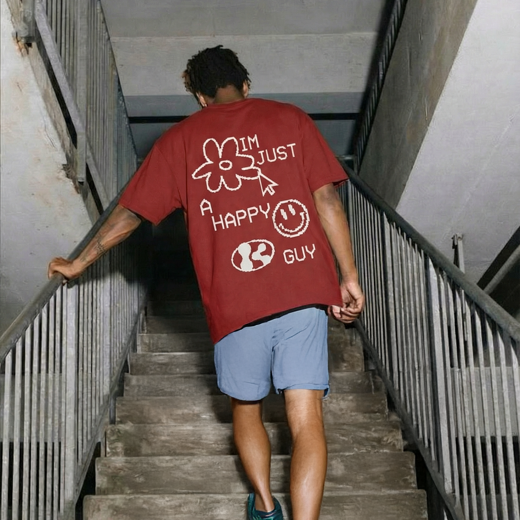 I’m Just a Happy Guy Oversized Tees