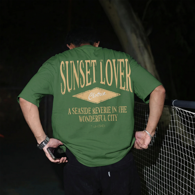 Sunset Lover Oversized Tees