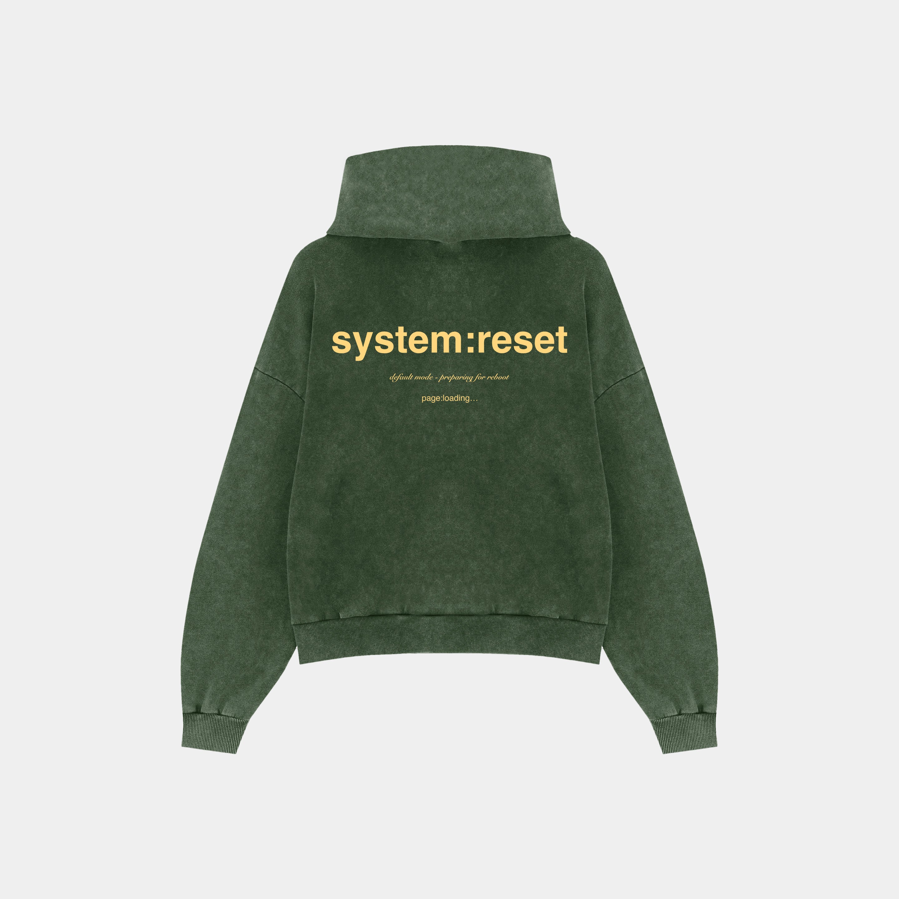 System Reset  - Acid Washed Hooded Sweatshirt